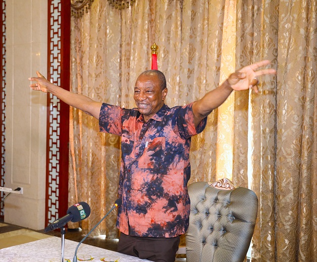 Alpha Condé au Palais Sékhoutoureyah