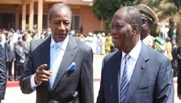 Alpha Condé et Alassane Ouattara