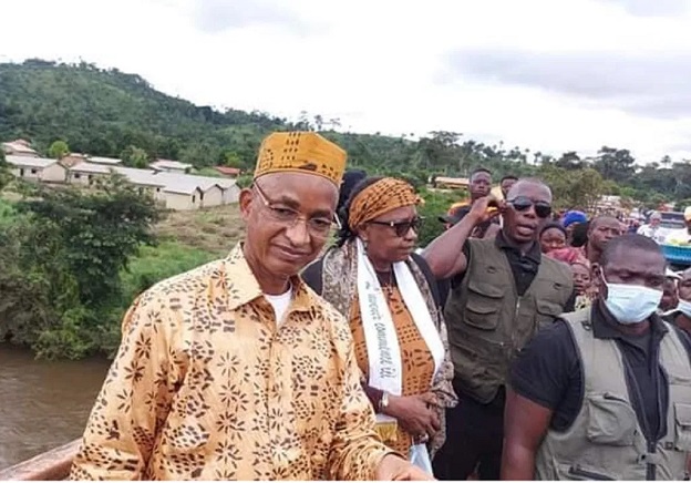 Cellou Dalein Diallo lors de sa tournée électorale dans la ville de N'zérékoré