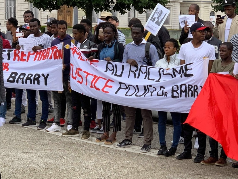 Des étudiants guinéens de Grenoble lors d'une manifestation pour réclamer justice pour Mamadou Barry (image d'illustration)