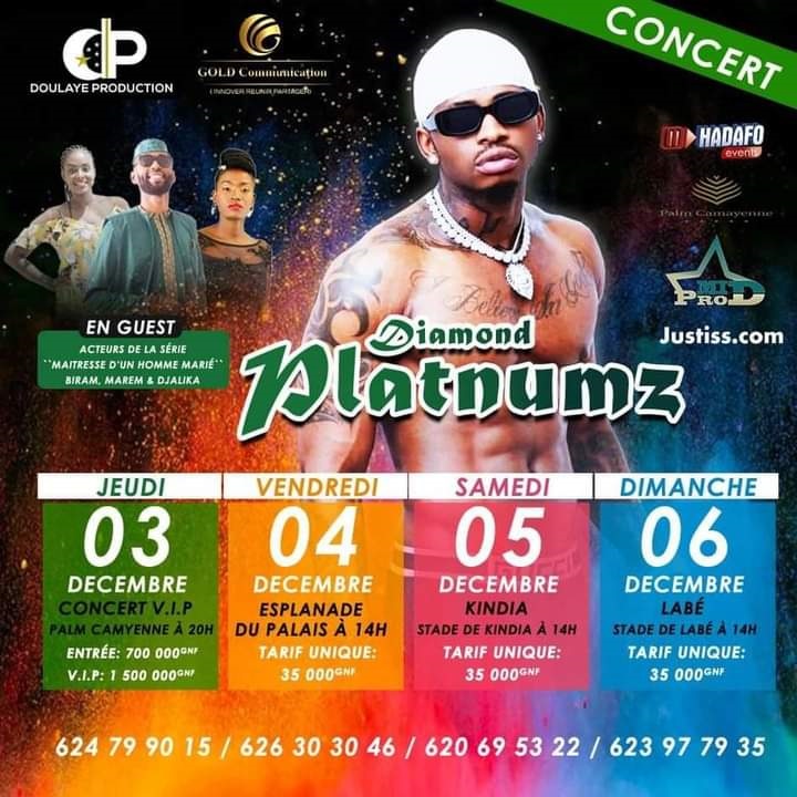Affiche de concert de Diamond Platnumz
