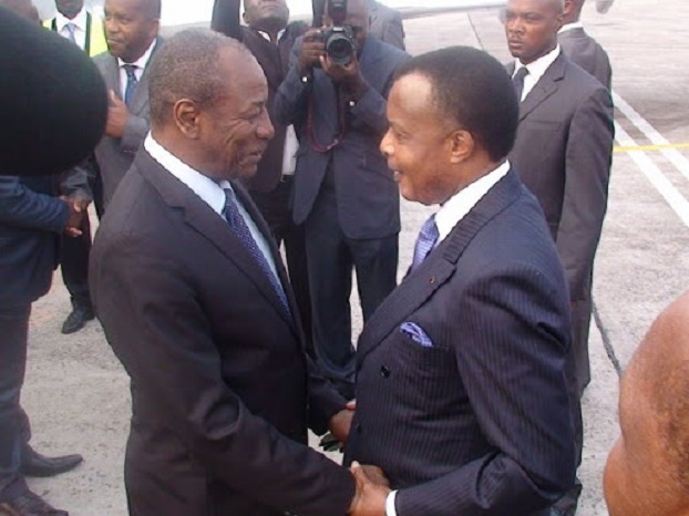 Alpha Condé avec Denis Sassou-NGuesso