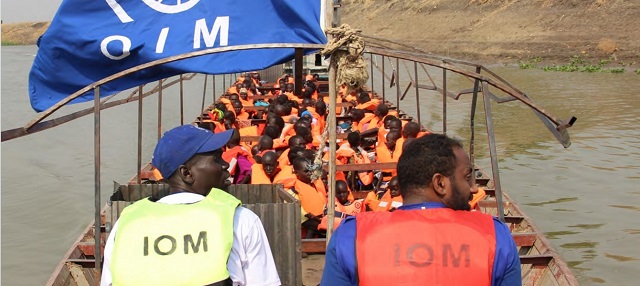 La relocalisation par bateau, qui est le seul moyen de transport à partir du point d'entrée de Tergol Akobo, a commencé le 18 février, en Ethiopie