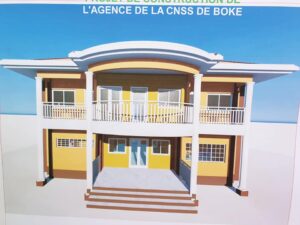 Le plan de la construction de l'Agence CNSS-Boké