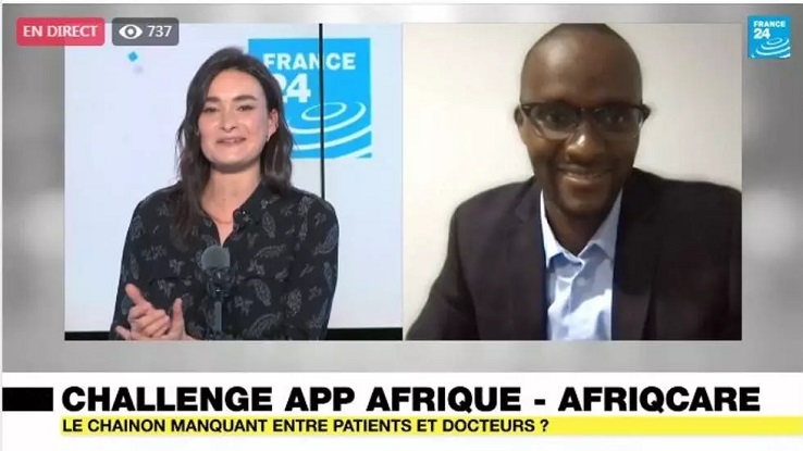 Amara Diawara, lauréat de la 5e édition du Challenge App Afrique. © France 24 Capture d'écran