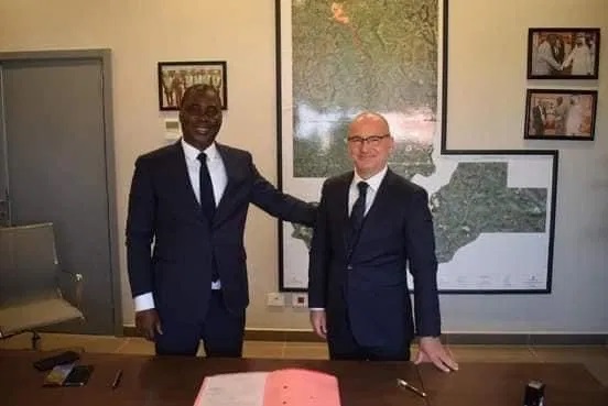 Fadi Wazni avec le ministre Diakaria KOULIBALY