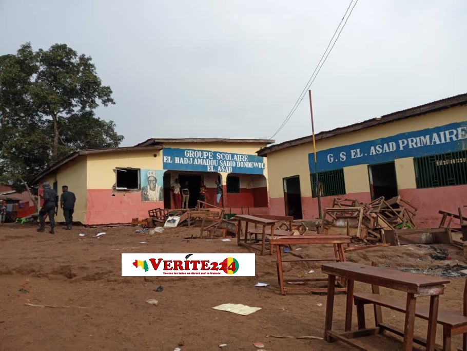 L'école primaire Elhadj Assad mise à sac à Koloma après l'assassinat d'un jeune