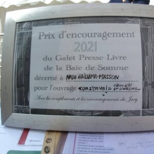 Le prix d'encouragement 2021 du Galet Presse-Livre de la baie de somme raflé par Nada Abillama-Masson
