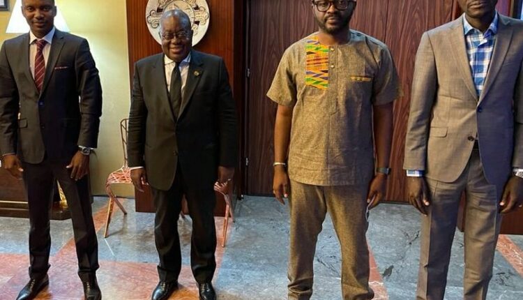 Sékou Koundouno, Ibrahima Diallo, Foniké Mengué reçu par le président ghanéen, Nana Akufo-Addo