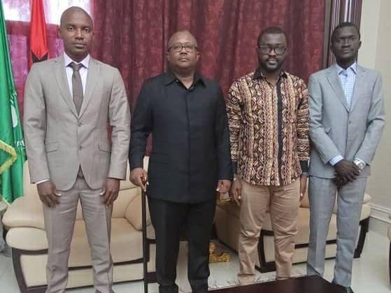 Umaro Sissoco Embaló avec Ibrahima Diallo, Oumar Sylla Foniké Mengué et Sékou Koundouno à Bissau
