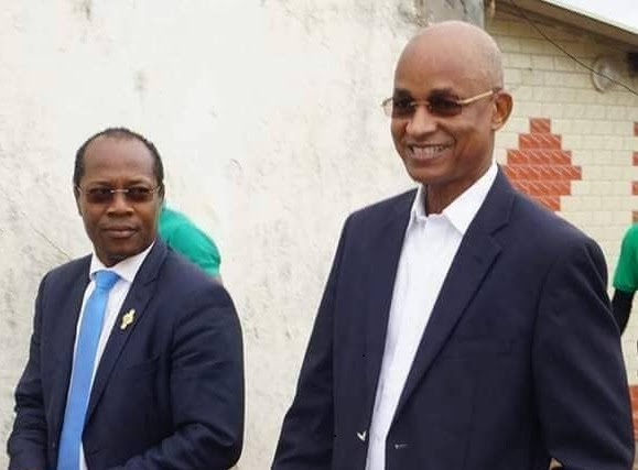 Ousmane Gaoual avec Cellou Dalein Diallo, président de l'Union des forces démocratiques de Guinée (UFDG)