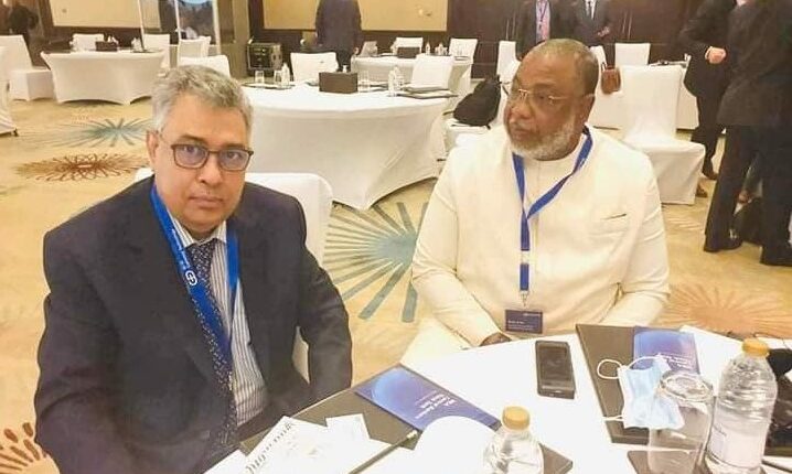 Baidy Aribot, deuxième vice-gouverneur de la Banque centrale lors d'une conférence à Dubaï