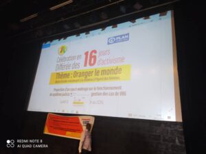 Projection sur l'événement des 16 jours d'activisme