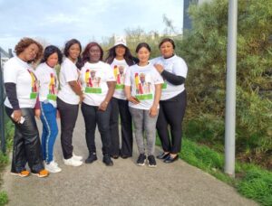 Les membres de la Coalition des Amazones de la Diaspora pour la Refondation (CADRE)
