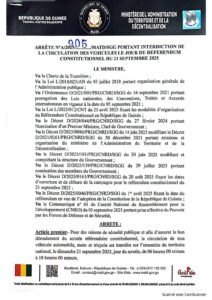 Communiqué de restrictions de la circulation à cause du vote