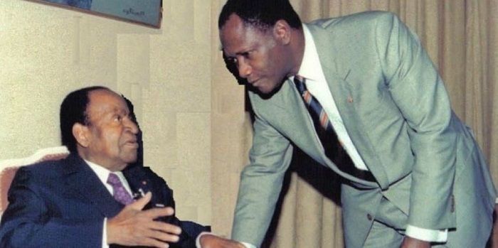 Houphouët Boigny et Alassane Ouattara